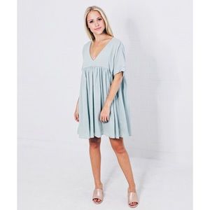 RiffRaff Babydoll Dress in Green